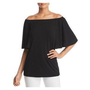 LE GALI Womens Short Sleeve Boat Neck Top